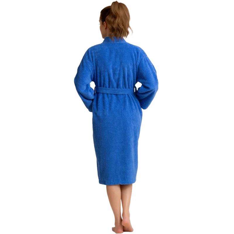 Ingobert Cotton Terry Cloth Mid-Calf Bathrobe with Pockets