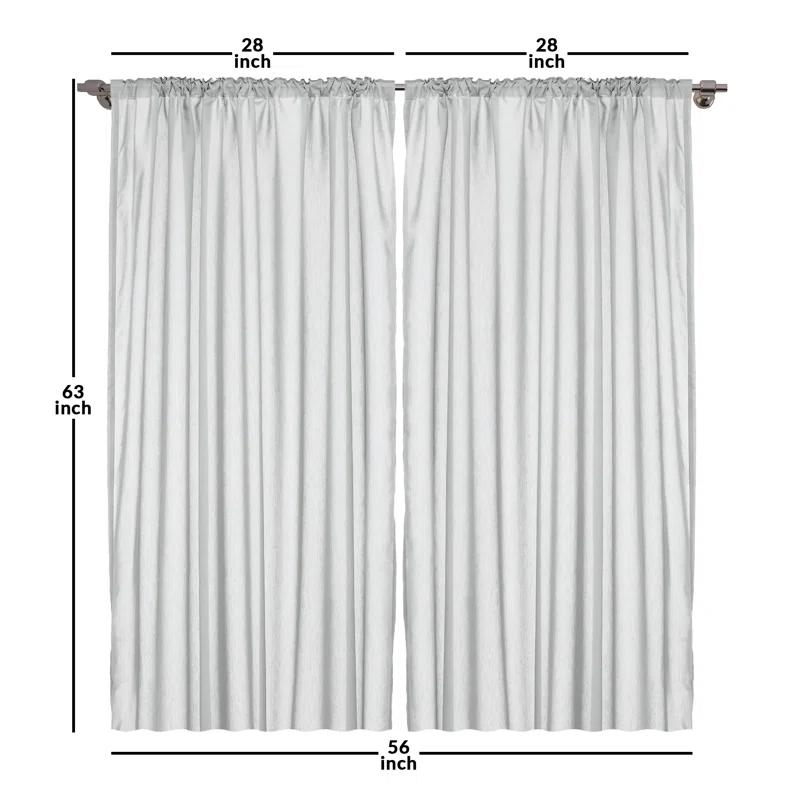 Abstract Semi-Sheer Rod Pocket Sliding Panel (Set of 2)