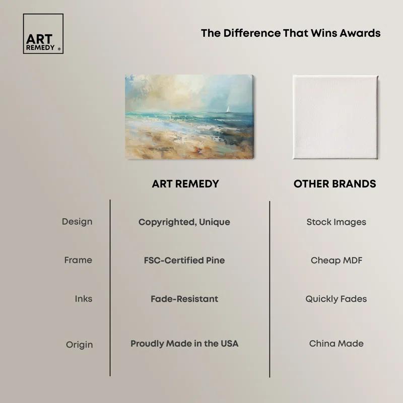 Art Remedy Beyond The Shore Beach Coastal Inspired Wall Art by Art Remedy