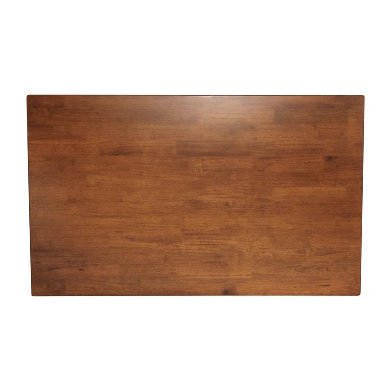 Gracie Oaks Solid Wood Commercial Grade Dining Table with Turned Legs