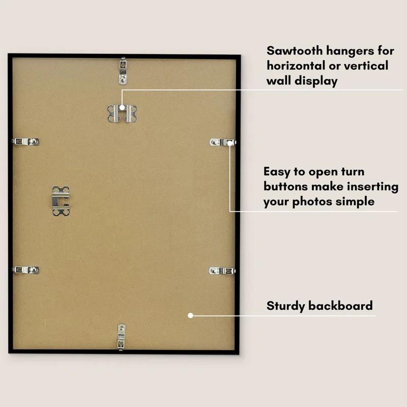 Americanflat Picture Frame with Oversized Mat - Gallery-Style Frames for Photos or Artwork - Multiple Sizes