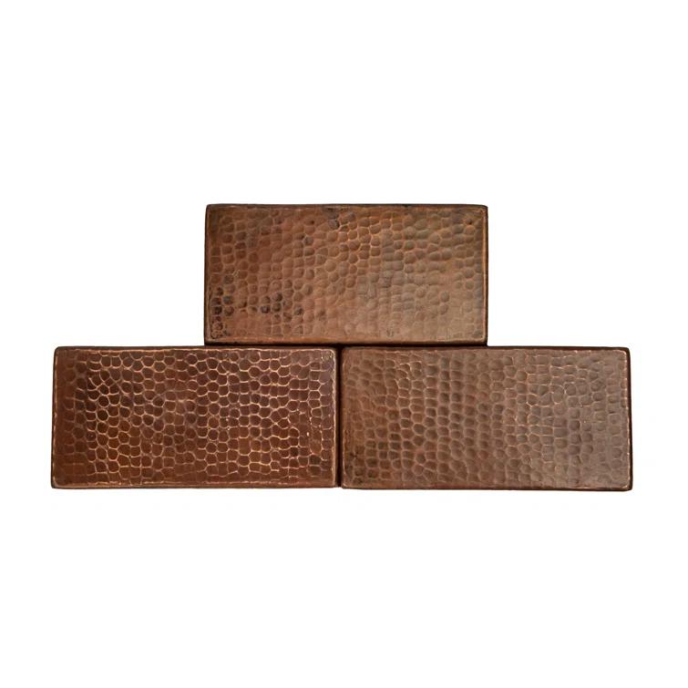 Premier Copper Products 3" x 6" Hammered Copper Tile