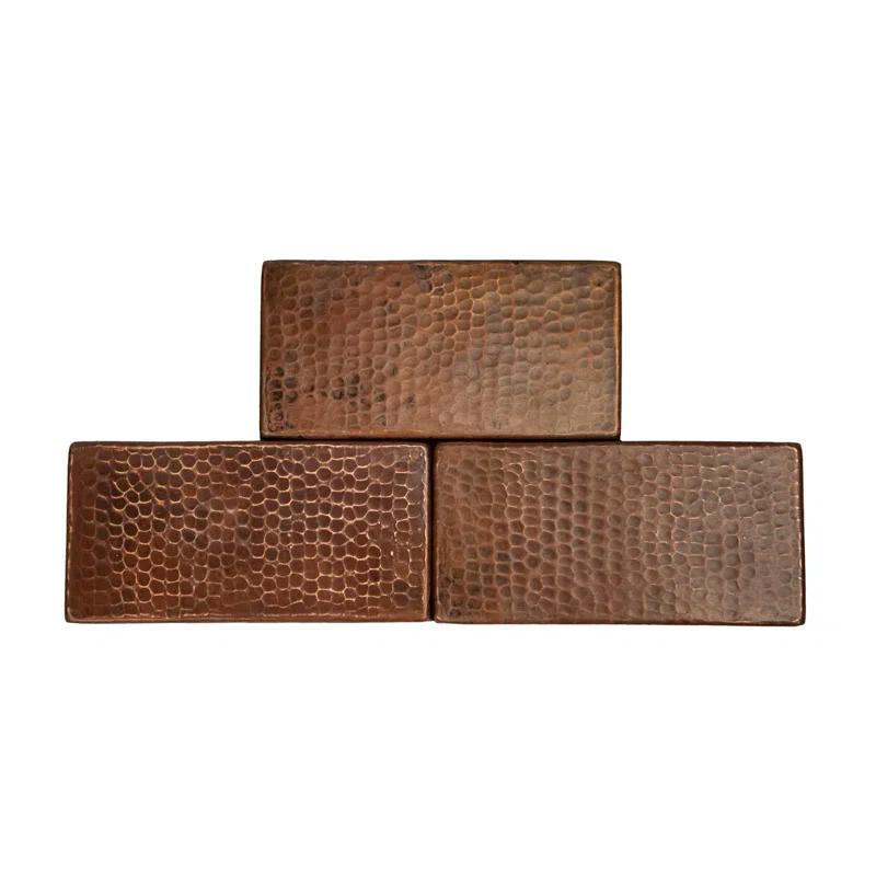 Premier Copper Products 3" x 6" Hammered Copper Tile