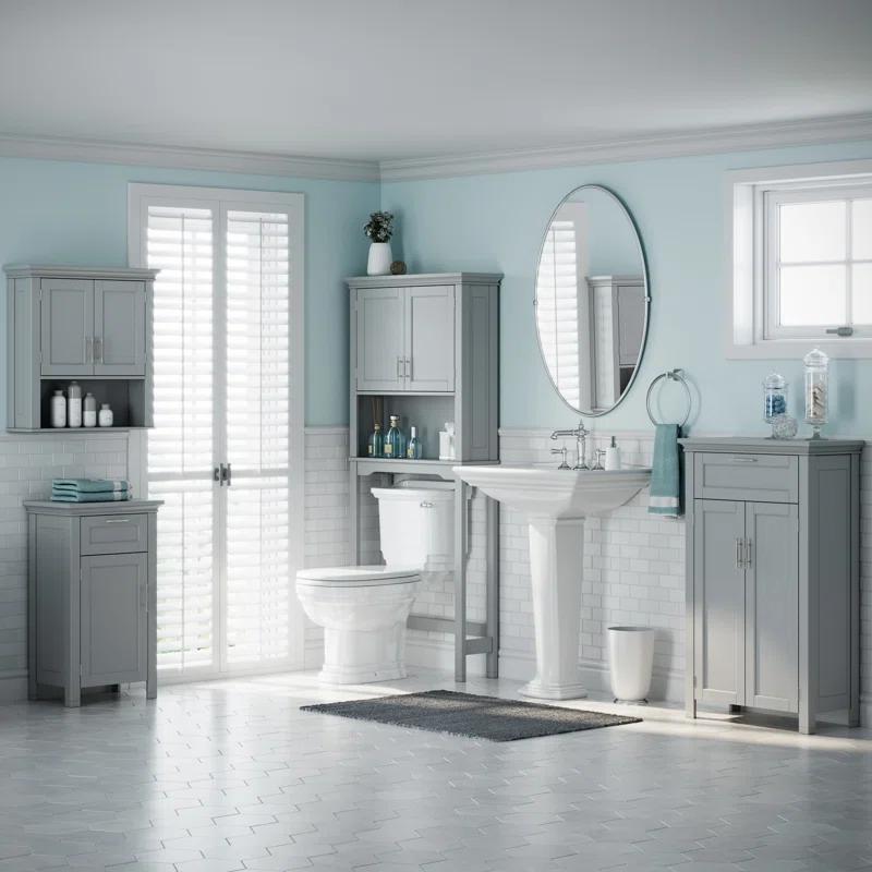 RiverRidge Somerset Over the Toilet Bathroom Spacesaver Wall Medicine Storage Cabinet with Adjustable Shelf