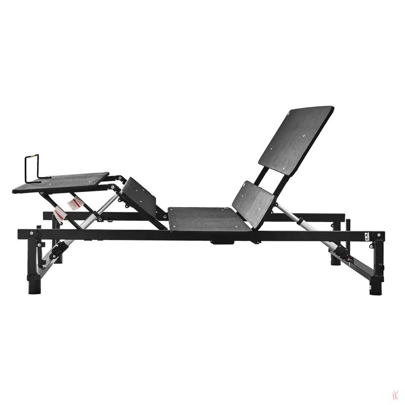 Alwyn Home Adjustable Bed Base Frame Bed Frame With Head And Foot Incline Wireless Remote Zero Gravity Quiet Motor Black Queen