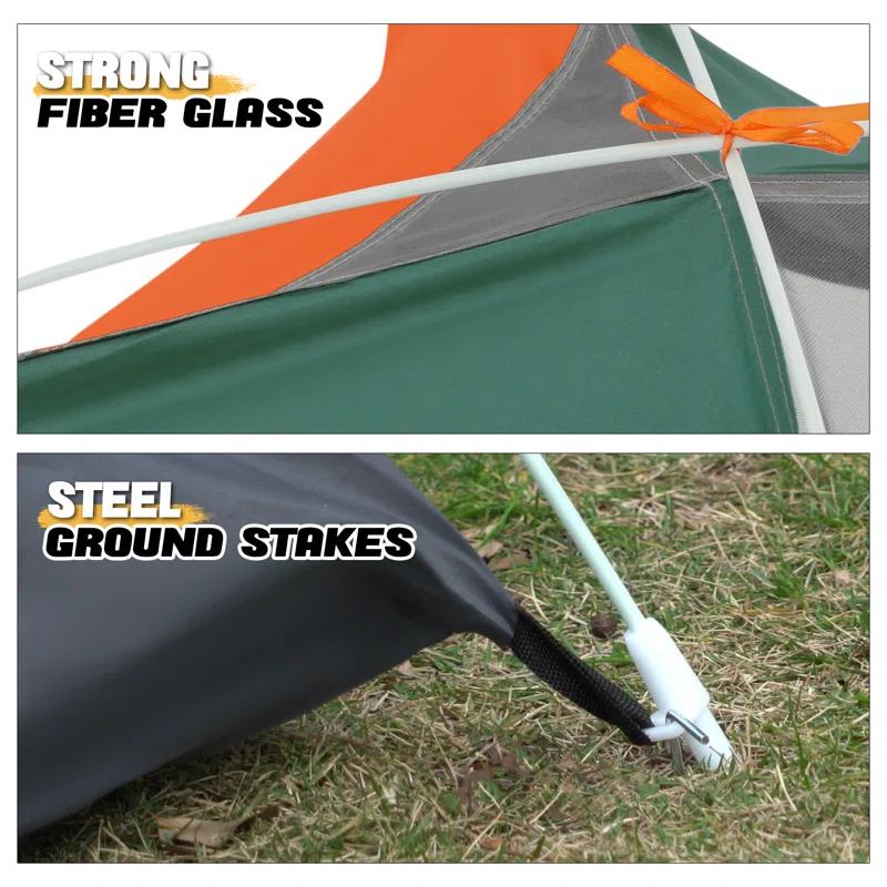 MoNiBloom 2 Person Instant Automatic Pop Up Camping Tent Waterproof Dome Tent with Rain Fly for Outdoor Hiking