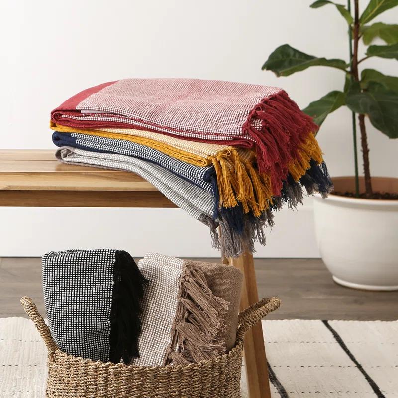 Design Imports Plain Weave / Muslin Throw Blanket