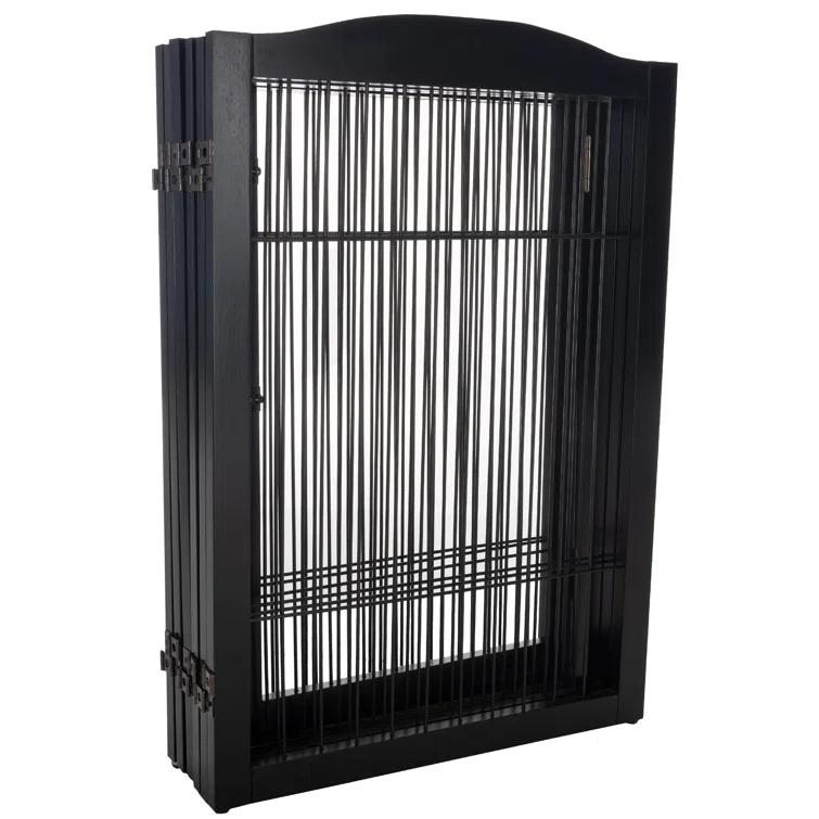 Petmaker PETMAKER Pet Gate - 6-Panel Indoor Folding Dog Fence for Stairs or Doorways - 132.5x31.5-Inch Freestanding Play Pen with Support Feet