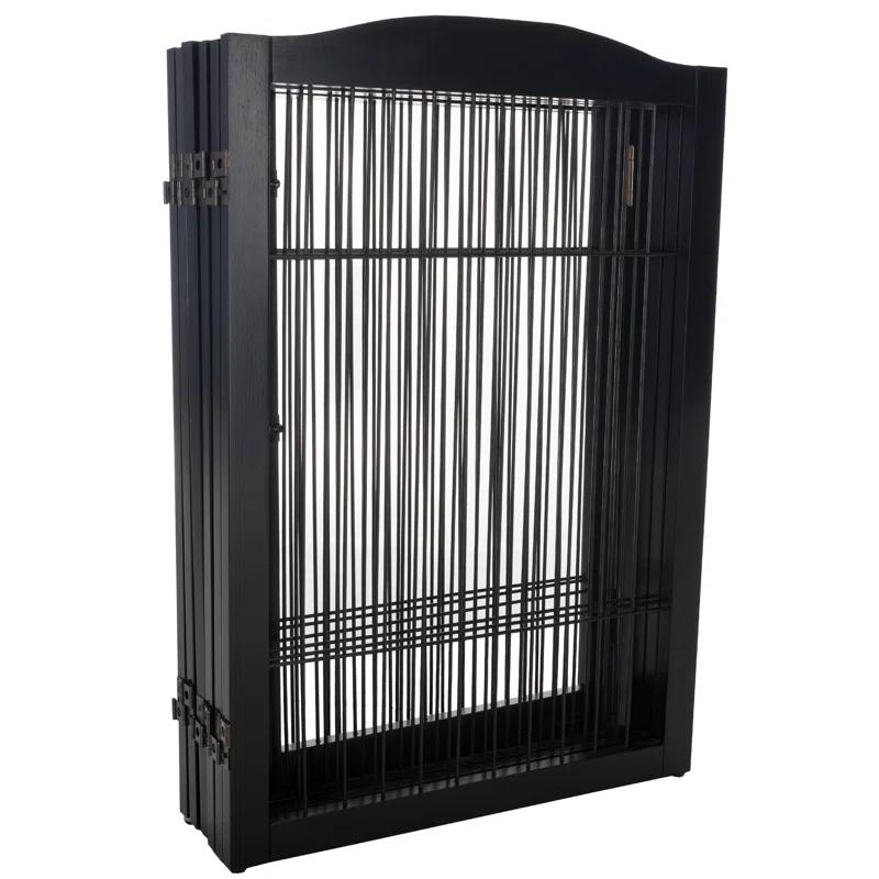 PETMAKER Pet Gate - 6-Panel Indoor Folding Dog Fence for Stairs or Doorways - 132.5x31.5-Inch Freestanding Play Pen with Support Feet