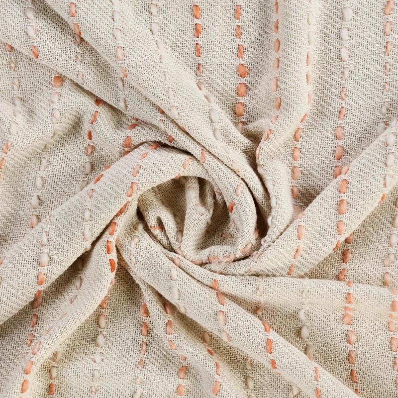 Deep Ombre Striped Handmade Woven Throw Blanket with Fringe