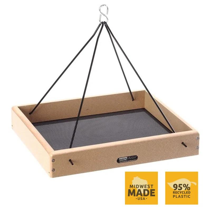 Birds Choice Hanging Platform Bird Feeder in Recycled Plastic Small