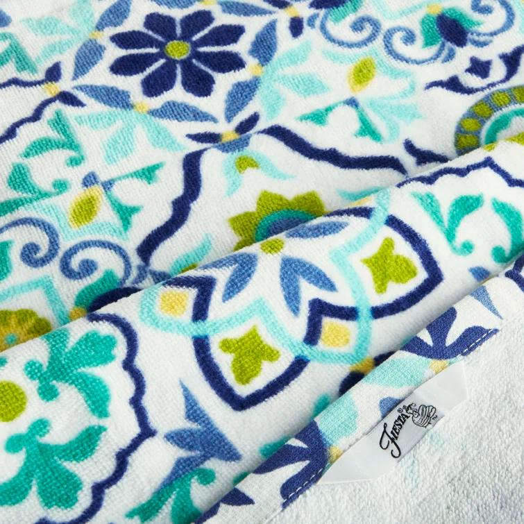 Fiesta Fiesta Worn Tiles Kitchen Towels Set (Set of 2)