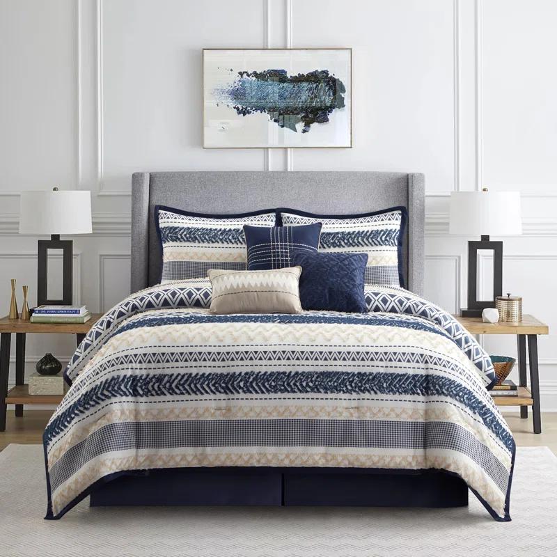 Ivanna 7 Piece Geometric Comforter Set