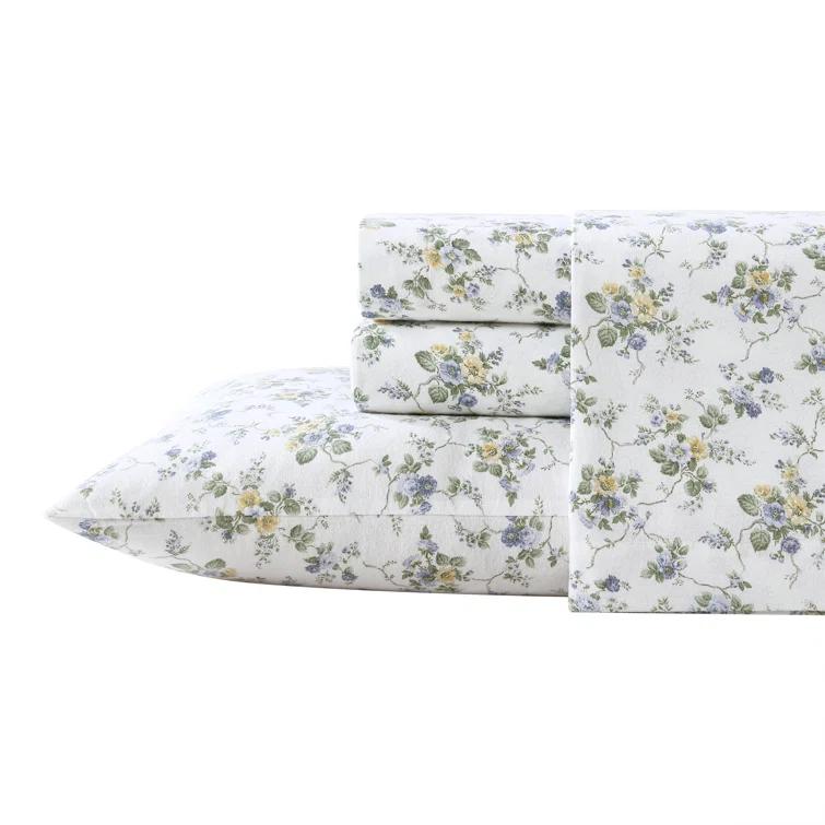 Laura Ashley Cozy Seasonal Laura Ashley Cotton Flannel Cozy Sheet Sets