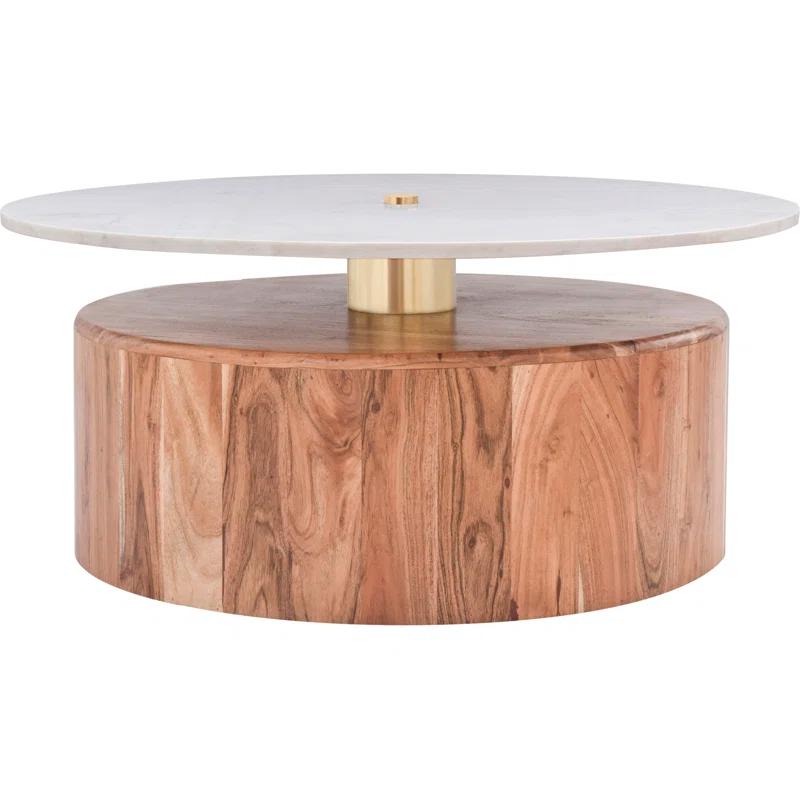 Everly Quinn Izena Marble Top Coffee Table