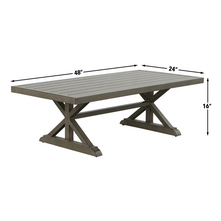 Marbella 24'' Metal Outdoor Coffee Table