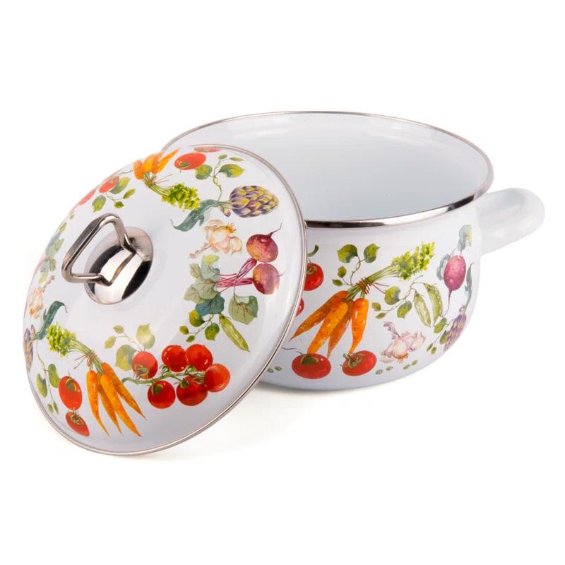 STP-Goods STP-Goods Italian Garden 2.2 Quarts Stock Pot, Soup Pot (Set of 3)