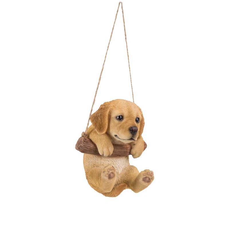 Hi-Line Gift Ltd. Hanging Golden Retriever Puppy Statue