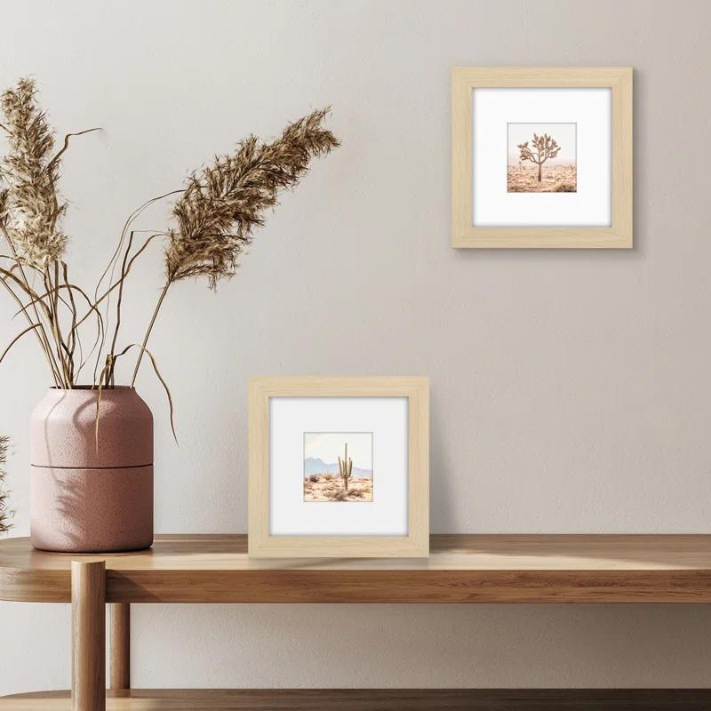 Americanflat Americanflat Picture Frame - Frame with Mat - Wide Molding - Shatter-Resistant Glass