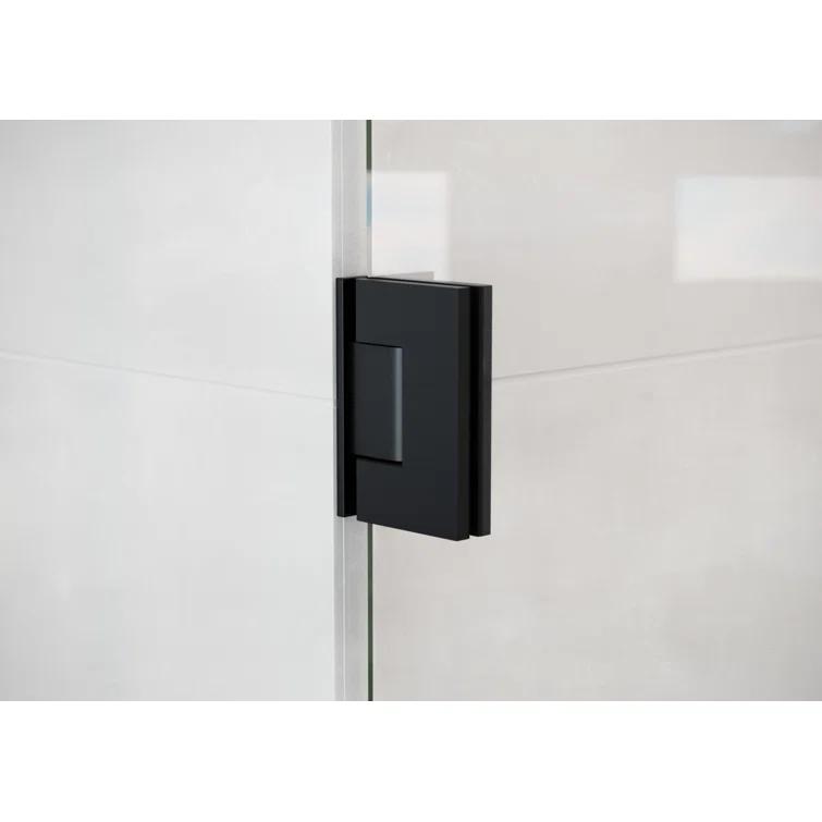 Glass Warehouse Illume 60 in. x 78 in. Fully Frameless Wall Hinge Shower Door GW-WH-60-MB