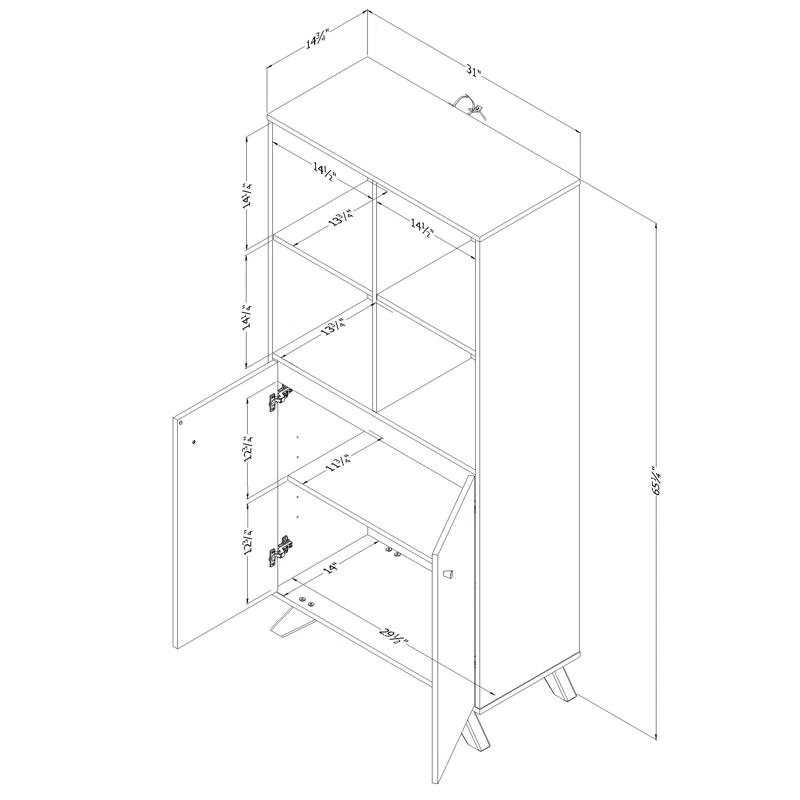 South Shore Helsy Bookcase with 2 Doors