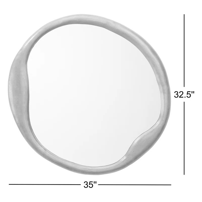 Doreen Round Mirror - Brass