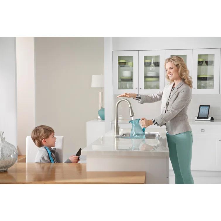 Moen Arbor One Handle Pulldown Kitchen Faucet Featuring Power Boost and Reflex