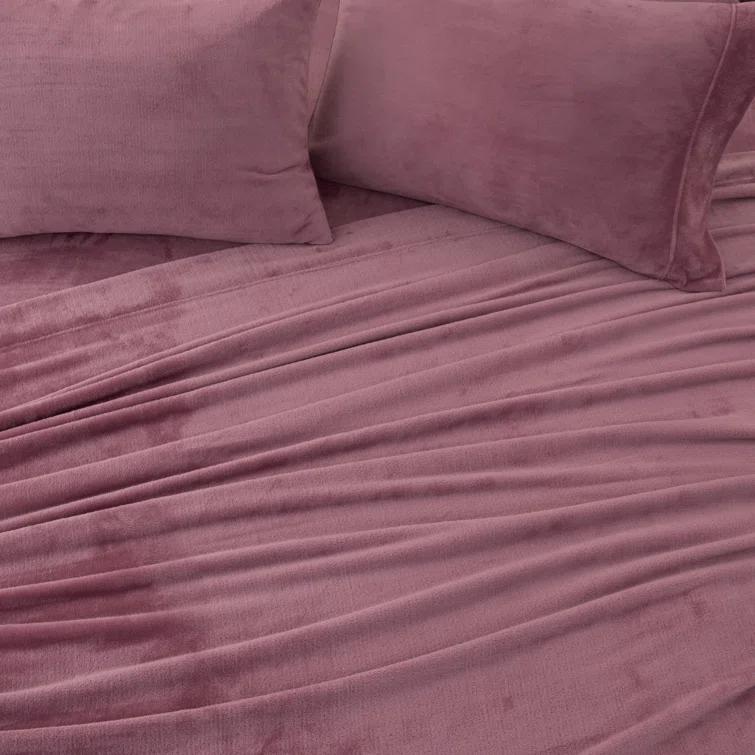 FreshFolds Ultra Soft Micro Plush Velvet Solid Sheet Sets & Reviews | Wayfair