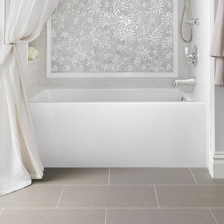 Hydro Systems Sydney 60'' x 32'' Alcove / Tile In Soaking Acrylic Bathtub SYD6032ATO-BIS-LH-WOV.WHI