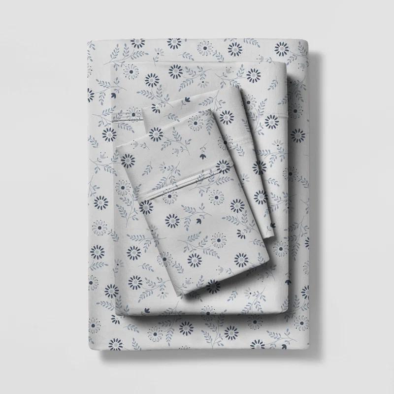 Color Sense Brushed Cotton Blend Lightweight Sheet Set