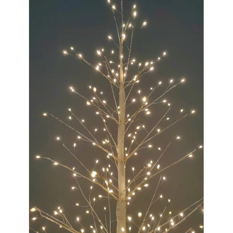 White Birch Tree with LED Lights Indoor Use Only