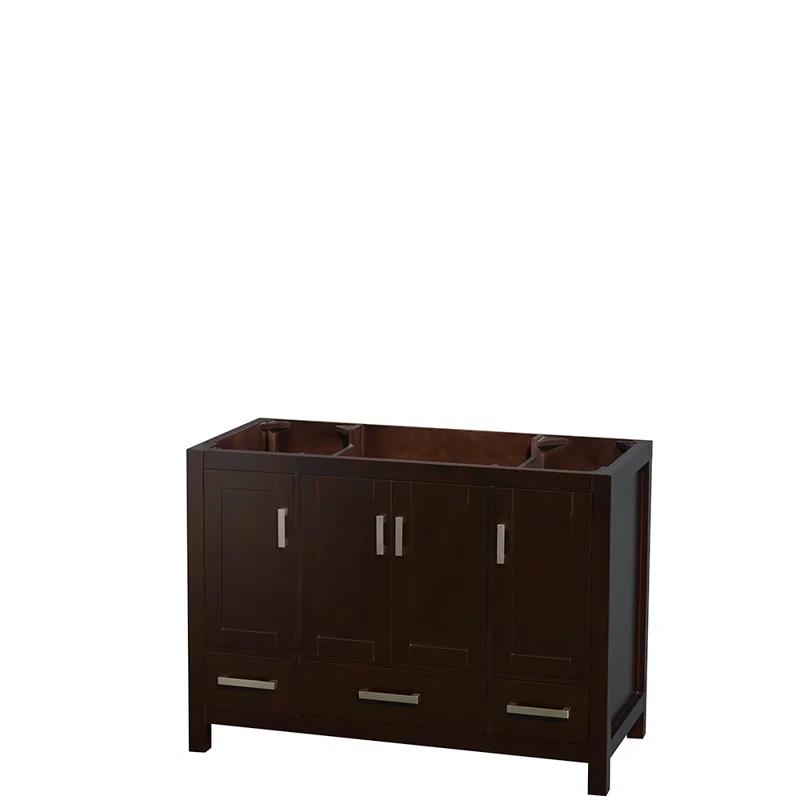Wyndham Collection Sheffield 48" Freestanding Single Bathroom Vanity with Marble Top