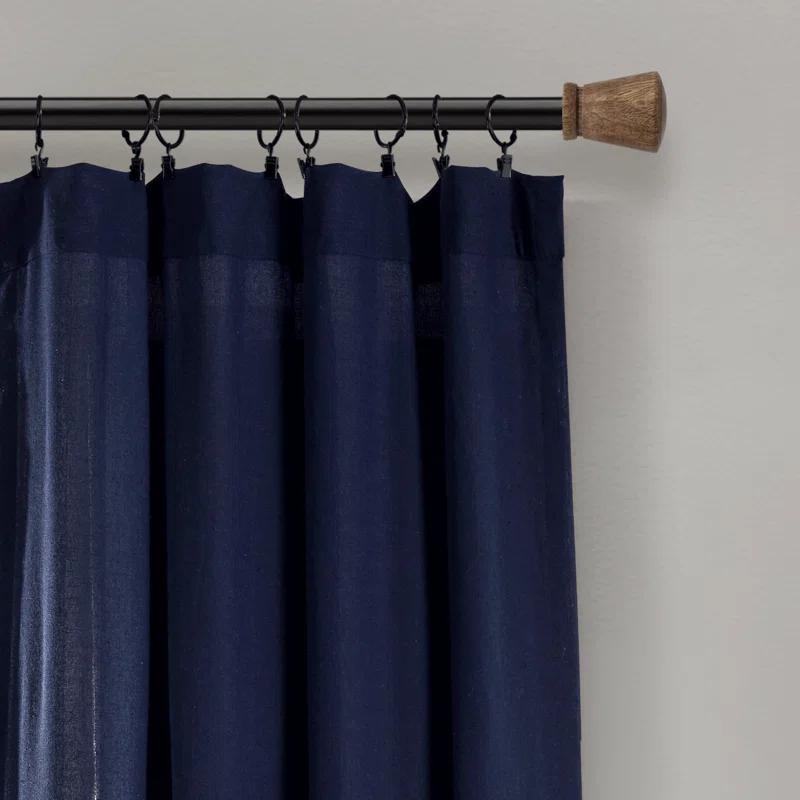 Lush Decor Beckham Window Semi-Sheer Rod Pocket Single Curtain Panel