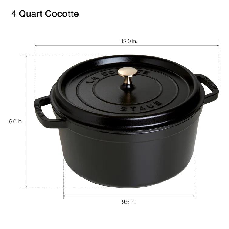 Staub ® 5.5-Qt Matte Black Cocotte