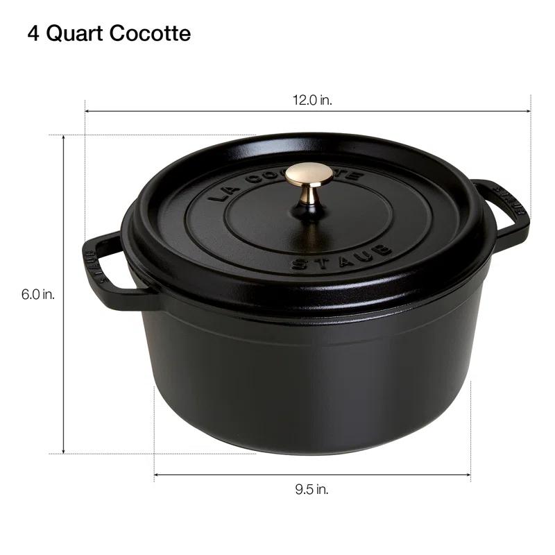 Staub ® 5.5-Qt Matte Black Cocotte