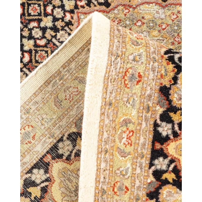 Hand-Knotted Ivory Wool Oriental 8' x 10' Area Rug