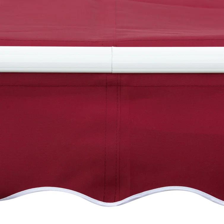 Outsunny Outsunny 2'' Polyester Beige Cover Retractable Patio Awning