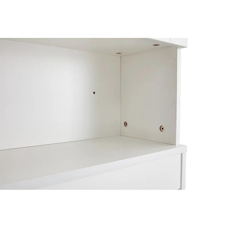 HLILish Home Bathroom Shelf Over-The-Toilet, Bathroom Spacesaver, Bathroom Storage Cabinet Organizer