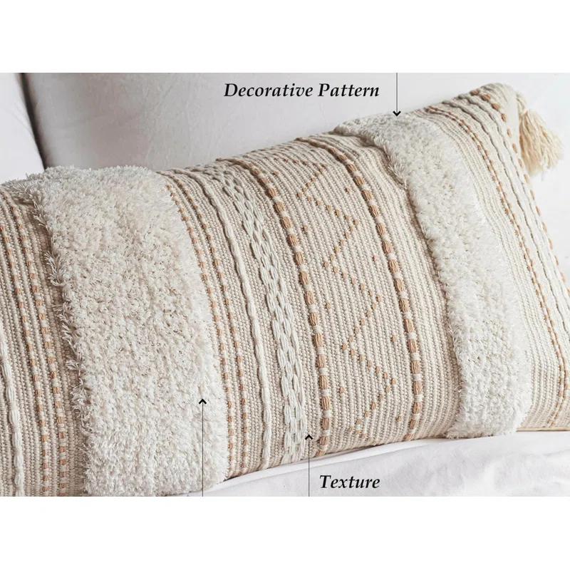 POFIMP 14X36 Rectangle Bohemian Style Pillow Cover For Sofa Living Room Decoration (1 Pack)