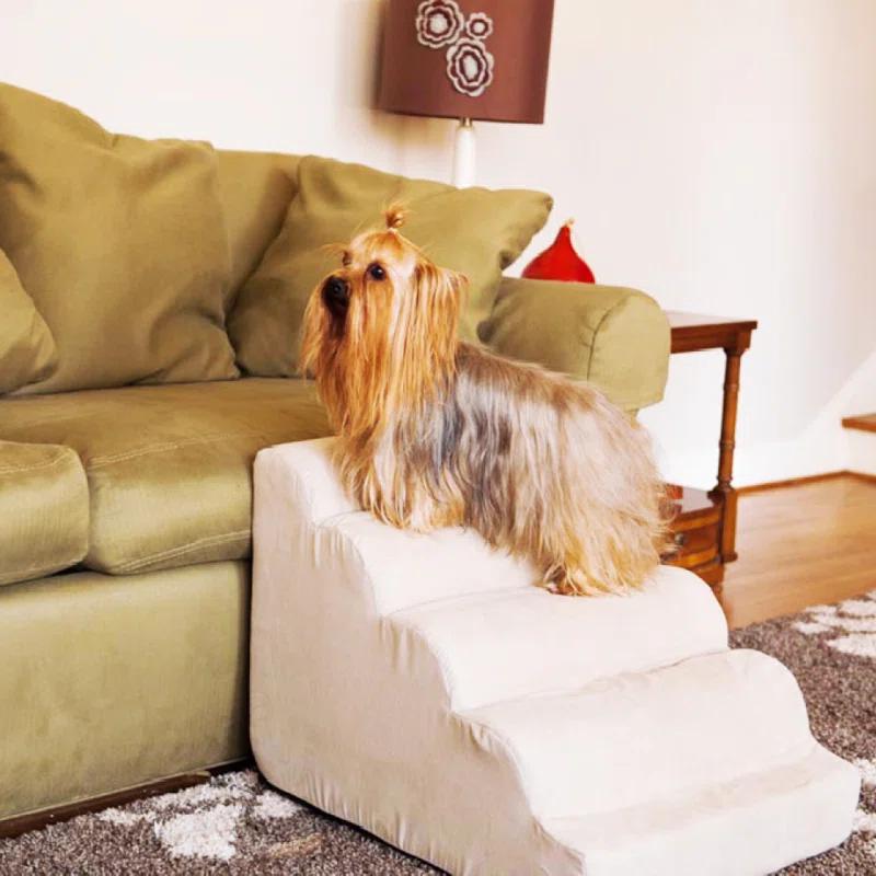 Snoozer Orthopedic Microsuede Scalloped Pet Stair Ramp