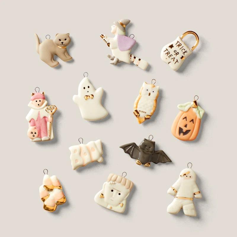 Lenox ORNAMENT TREES 13 Piece Trick or Treat Ornament and Tree Set