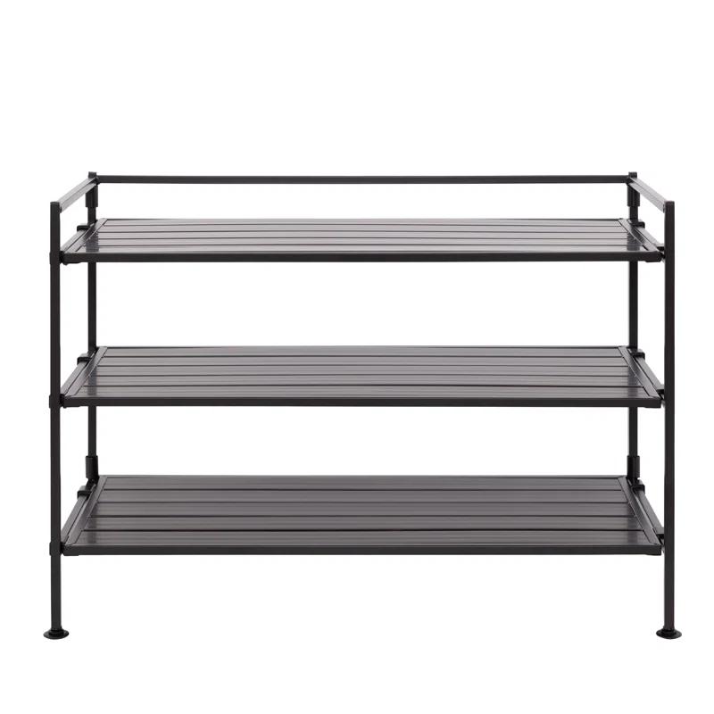 3-Tier (12 Pair) Stackable Resin Shoe Storage Rack