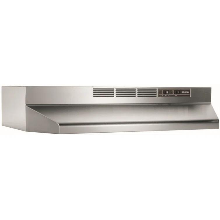 Broan NuTone Broan NuTone 30" Steel 190 CFM Ductless (Non-Vented) Under Cabinet Range Hood with Charcoal Filter 413004