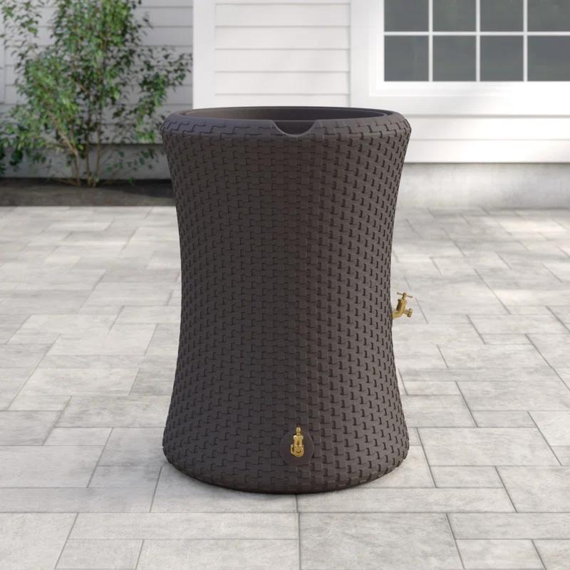 Good Ideas Good Ideas 50 Gallons Plastic Drainable Dual Overflow Planter Rain Barrel