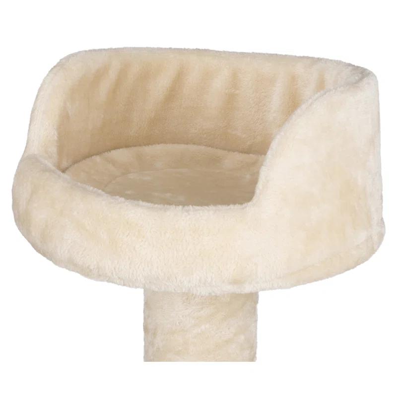 TRIXIE Tulia Senior 40.2" Cat Tower, 4-Level Cat Tree, Sisal Scratching Posts, Plush Platforms, Top Platform Bed