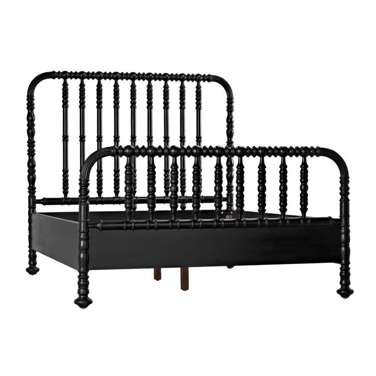 Noir Bachelor Solid Wood Slat Bed