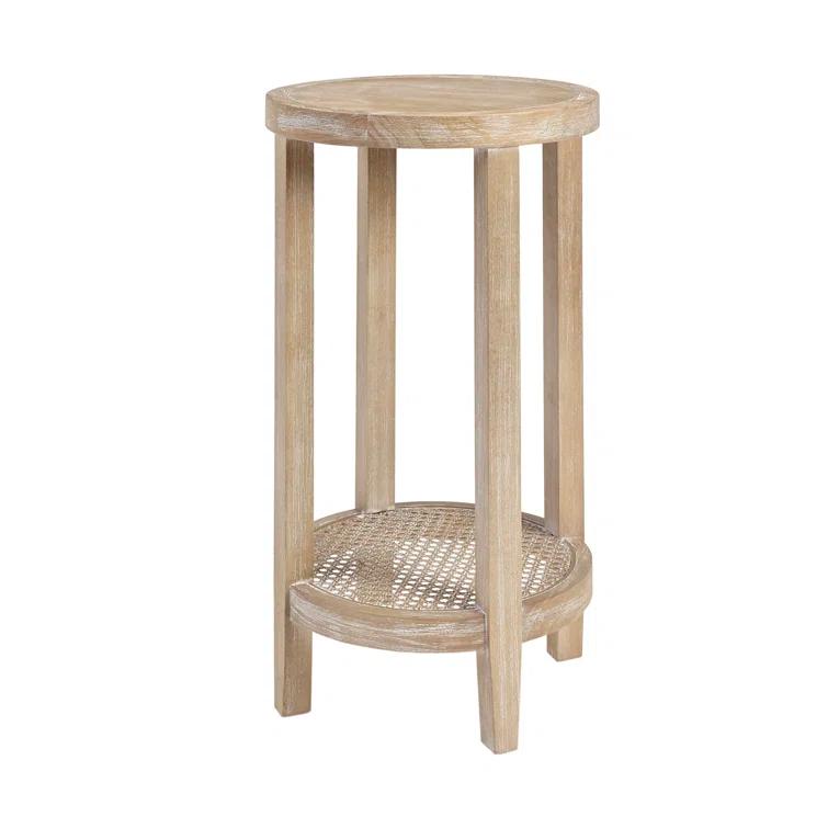 Martha Stewart Martha Stewart Harley  Round End Table with Cane Detail