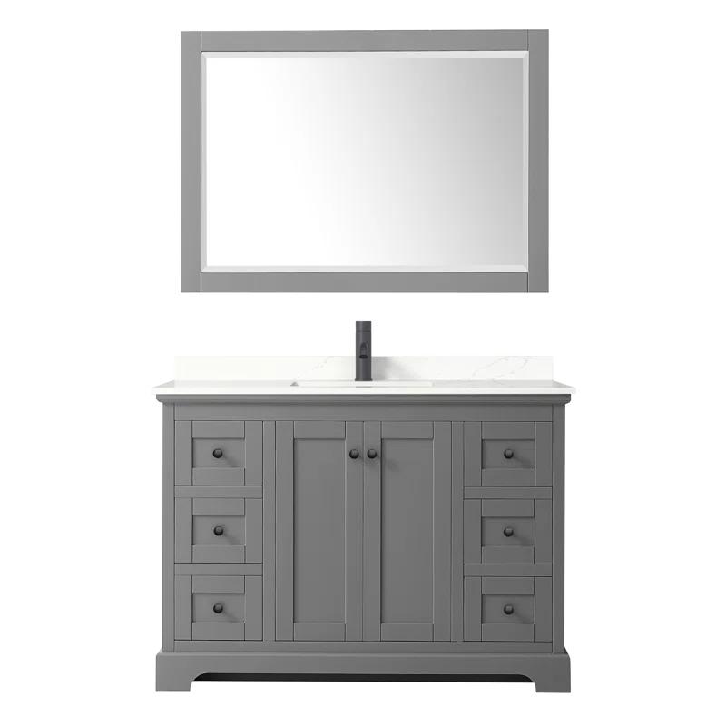 Wyndham Collection Avery 60'' Single Bathroom Vanity with Top