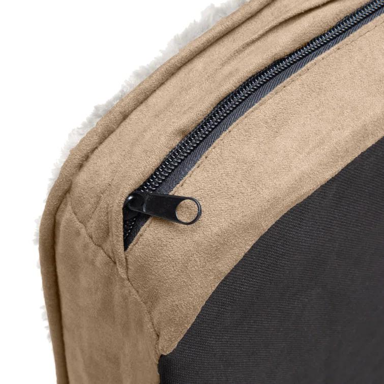 FurHaven Ultra Plush Faux Fur & Suede Orthopedic Foam Deluxe Mattress Dog Bed