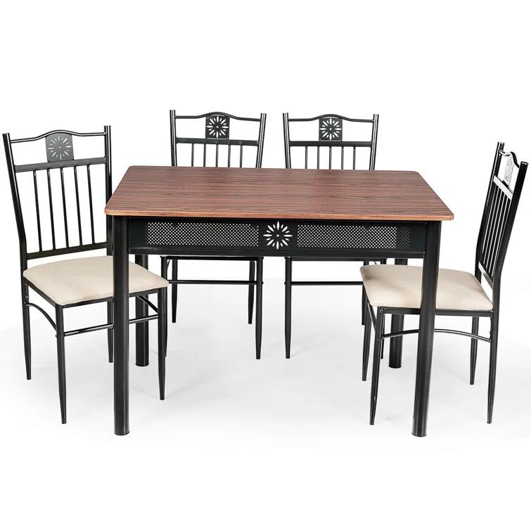 Costway 4 - Person Four Leg Dining Set